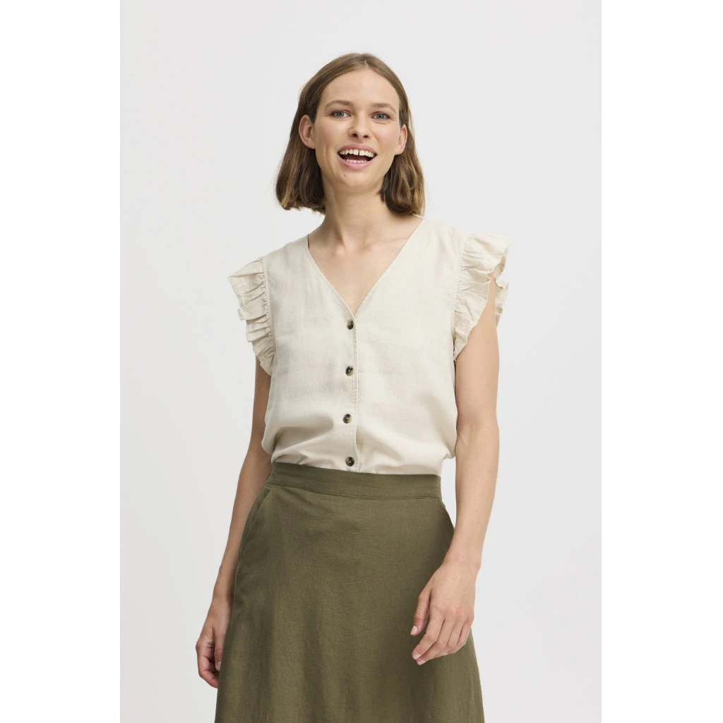 B.YOUNG Dame Bluse BYFALAKKA - Rainy Day - Billede 3