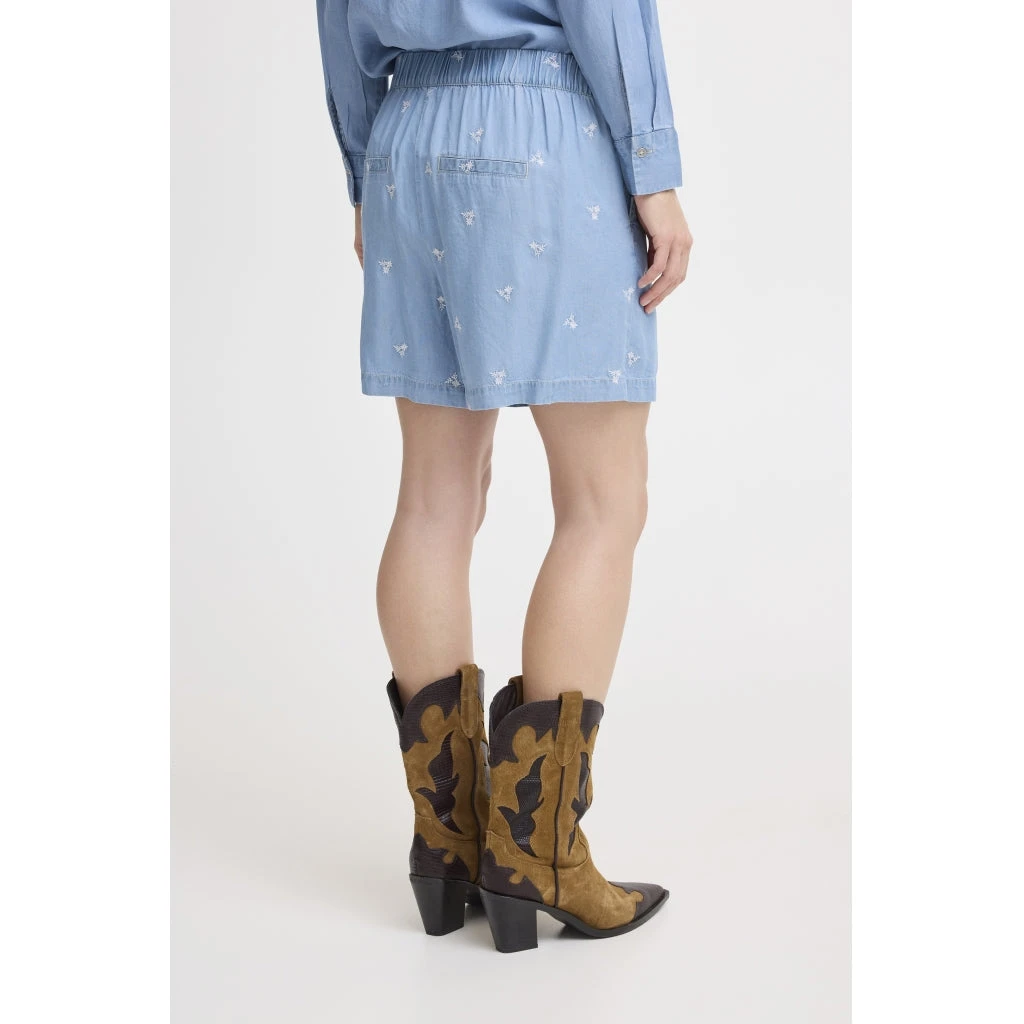 B.YOUNG Dame Shorts BYKOSMO - Light Blue Denim - Billede 5