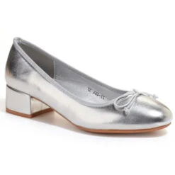 Shoes Camille Dame Plateau Sko 77-493 - Silver