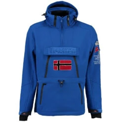 Geographical Norway Herre Anorak Softshell Jakke Tuilding - Blue