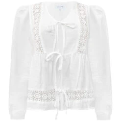LIBERTÉ DAME BLUSE MERLE - White