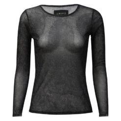 LIBERTÉ Dame Bluse MESH - BLACK GREY LACE