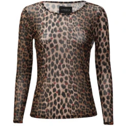 LIBERTÉ Dame Bluse MESH - LUX LEO BORDEAUX HEART