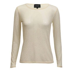 LIBERTÉ Dame Bluse MESH - CREME DIAMOND DOT