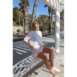 LIBERTÉ Dame Shorts VIOLA 21442 - MINT BLUE PINK STRIPE