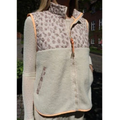 LIBERTÉ Dame Vest TEDDY 22173 - Creme Pale Lux Leo Neon Orange