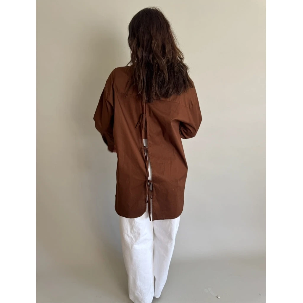 Lululia Dame Skjorte LuVanessa 7178 - Brown - Billede 3