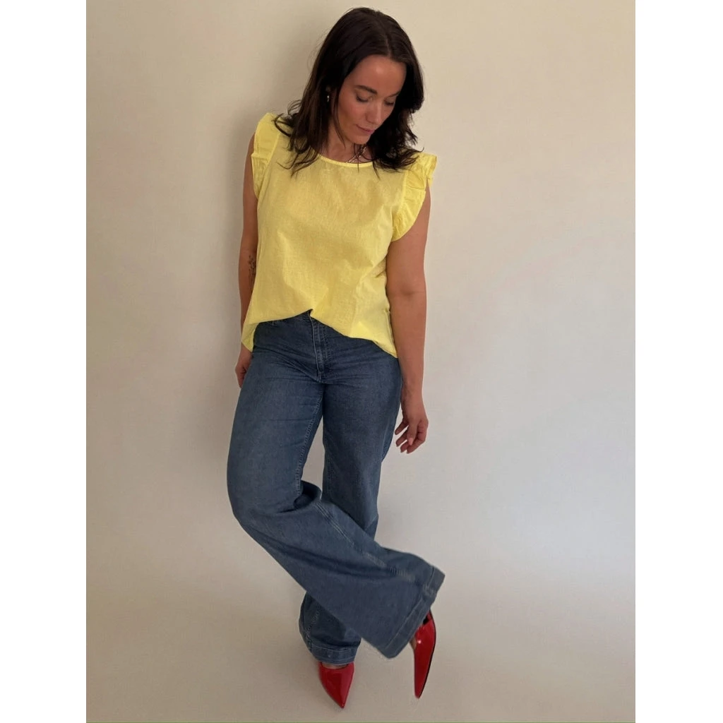 Lululia Dame Top LuTanja 82708 - Giallo3275 - Billede 3