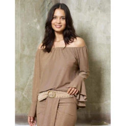 Marta Du Chateau Dame Bluse MdcAlexandra 6139 - Camello