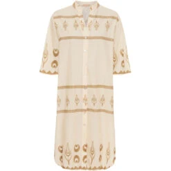 Marta Du Chateau Dame Kjole 28464 - Beige Print