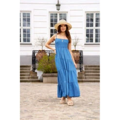 Marta Du Chateau Dame Kjole MdcEleonora - Medium Blue