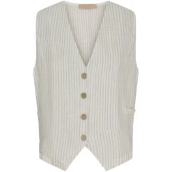 Marta Du Chateau Dame Vest MdcEdel - Stripe Grey