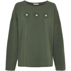 Marta Du Chateau Dame Sweatshirt MdcLucette A0268 - Military