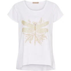 Marta Du Chateau Dame T-shirt MdcMarie 1535 - White Dragonfly