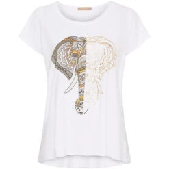 Marta Du Chateau Dame T-shirt MdcMarie 1535 - White Elephant