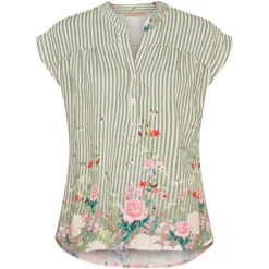 Marta Du Chateau Dame Bluse MdcKassandra 4440 - Kaki4837