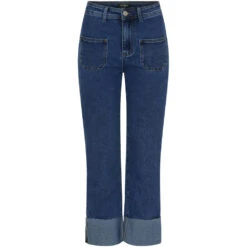 Marta Du Chateau Dame Bukser MdcDelores Mdc183-26185 - Dark Blue Denim