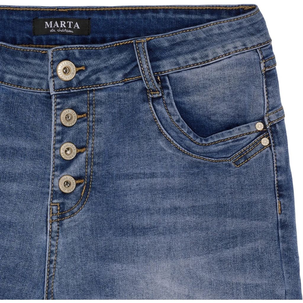 Marta Du Chateau Dame Jeans MdcSolene MDC202-2261 - Blue Denim - Billede 3