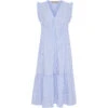 Marta Du Chateau Dame Kjole MdcElma 5795 - Blue Stripe