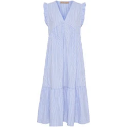 Marta Du Chateau Dame Kjole MdcElma 5795 - Blue Stripe