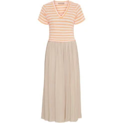 Marta Du Chateau Dame Kjole MdcIngfrid 7334 - Beige/Orange