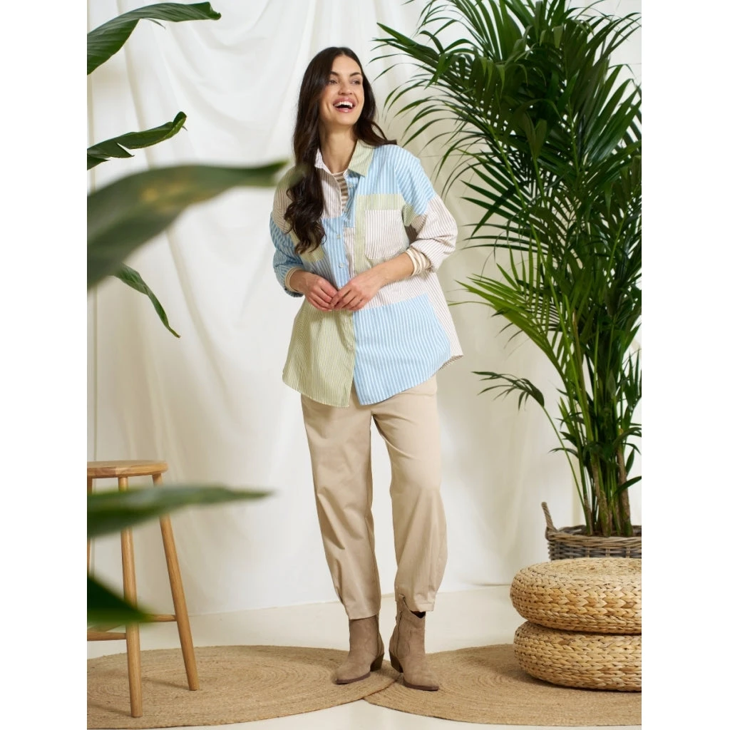 Marta Du Chateau Dame Skjorte MdcBlandine 258032 - Multi Beige - Billede 2