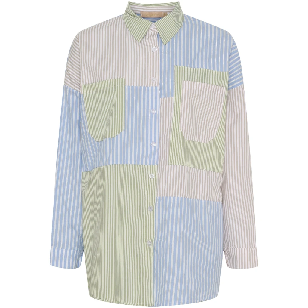 Marta Du Chateau Dame Skjorte MdcBlandine 258032 - Multi Beige