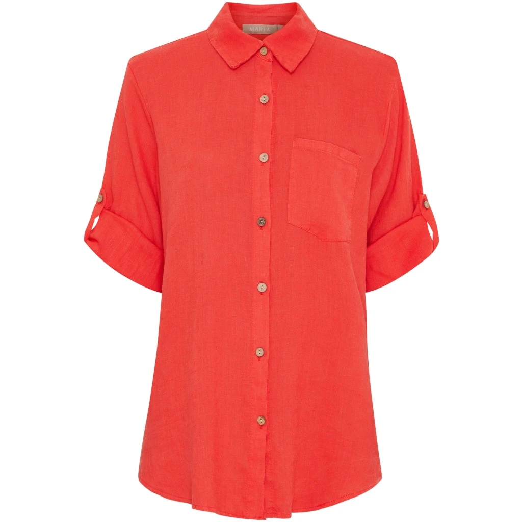 Marta Du Chateau Dame Skjorte MdcKiara 258354 - Red5604