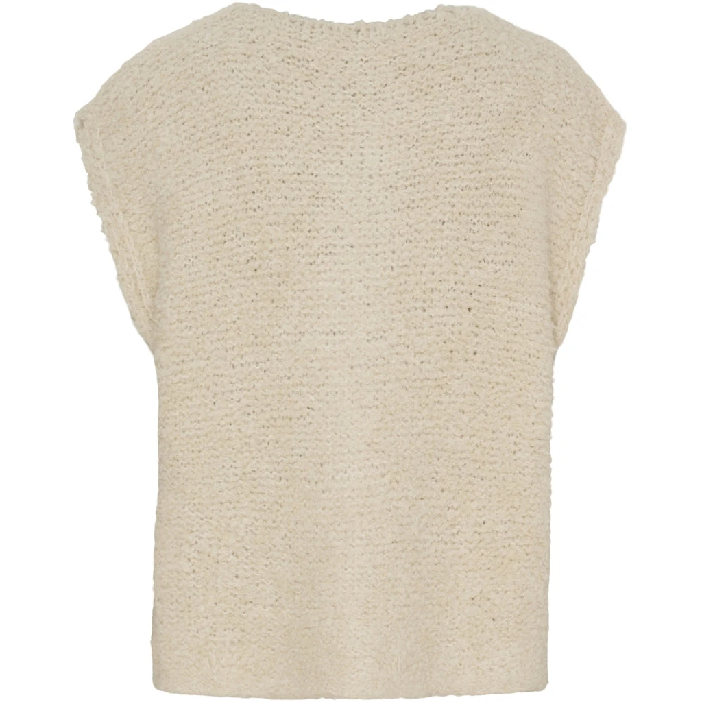 Marta Du Chateau Dame Strik Vest MdcAura 5172 - Beige - Billede 2