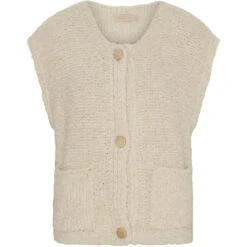 Marta Du Chateau Dame Strik Vest MdcAura 5172 - Beige