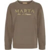 Marta Du Chateau Dame Sweatshirt MdcAnnemette J-639 - Fango