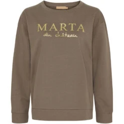 Marta Du Chateau Dame Sweatshirt MdcAnnemette J-639 - Fango