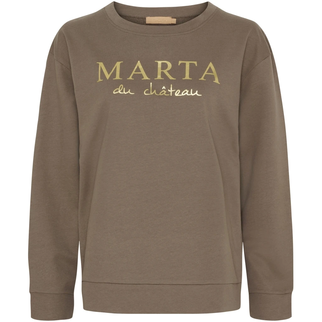 Marta Du Chateau Dame Sweatshirt MdcAnnemette J-639 - Fango