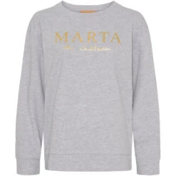 Marta Du Chateau Dame Sweatshirt MdcAnnemette J-639 - Grey Melange