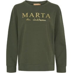 Marta Du Chateau Dame Sweatshirt MdcAnnemette J-639 - Military