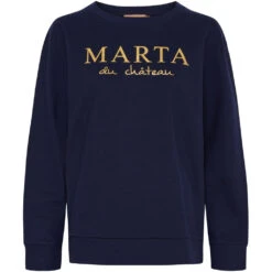 Marta Du Chateau Dame Sweatshirt MdcAnnemette J-639 - Navy
