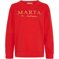 Marta Du Chateau Dame Sweatshirt MdcAnnemette J-639 - Red