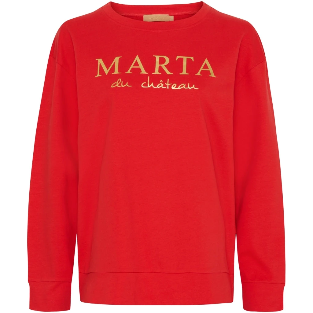 Marta Du Chateau Dame Sweatshirt MdcAnnemette J-639 - Red