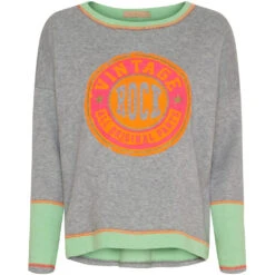 Marta Du Chateau Dame Sweatshirt MdcRachelle 6575/B - Grigio/Verde