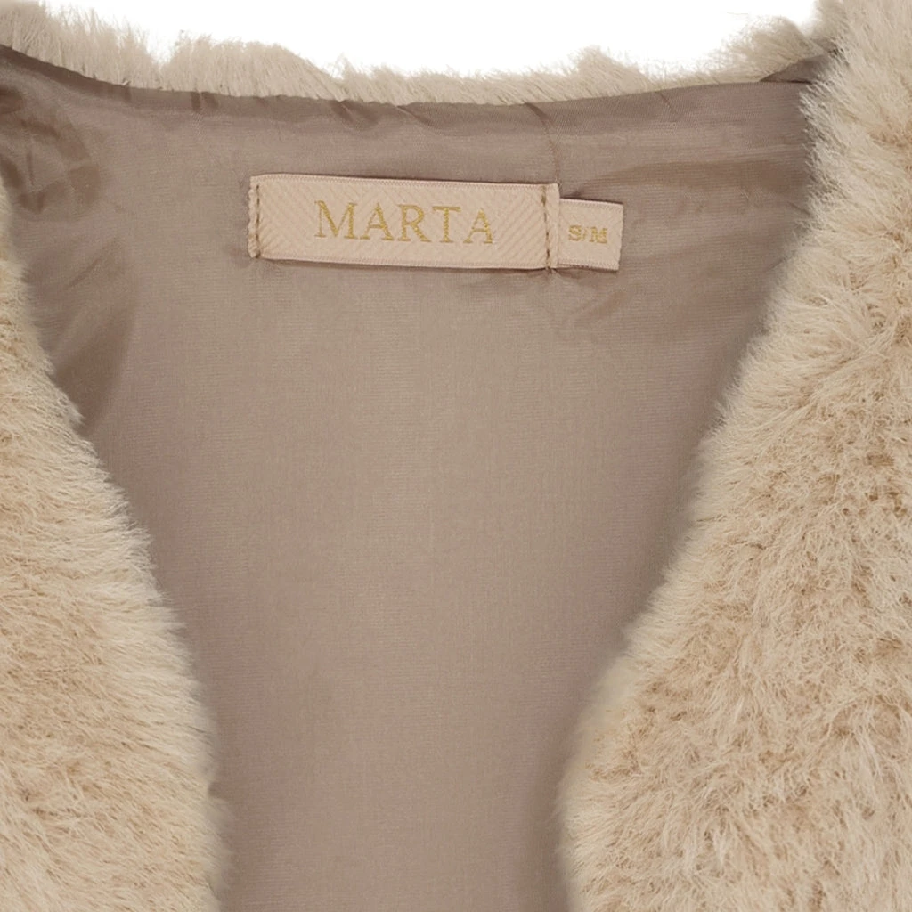 Marta Du Chateau Dame Vest MdcArlette 85896 - Dark Beige - Billede 3