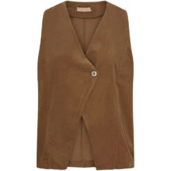 Marta Du Chateau Dame Vest MdcHortense 86188 - DarkCamel4741