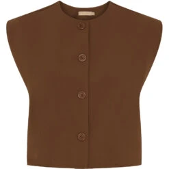 Marta Du Chateau Dame Vest MdcSmilla 3955 - Dark Brown
