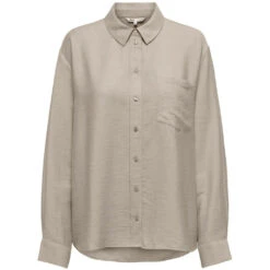 ONLY DAME SKJORTE ONLLINO - Oxford Tan