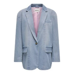 ONLY Dame Blazer ONLCORY - Light Blue Denim PINK LINING