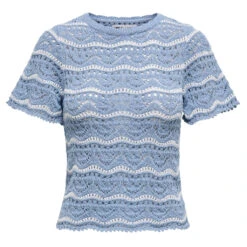 ONLY Dame Bluse ONLANNASOFIA - Forever Blue Stripes Cloud Dancer