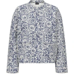 ONLY Dame Jakke ONLHALLIE - Cloud Dancer BLUE TILE PRINT