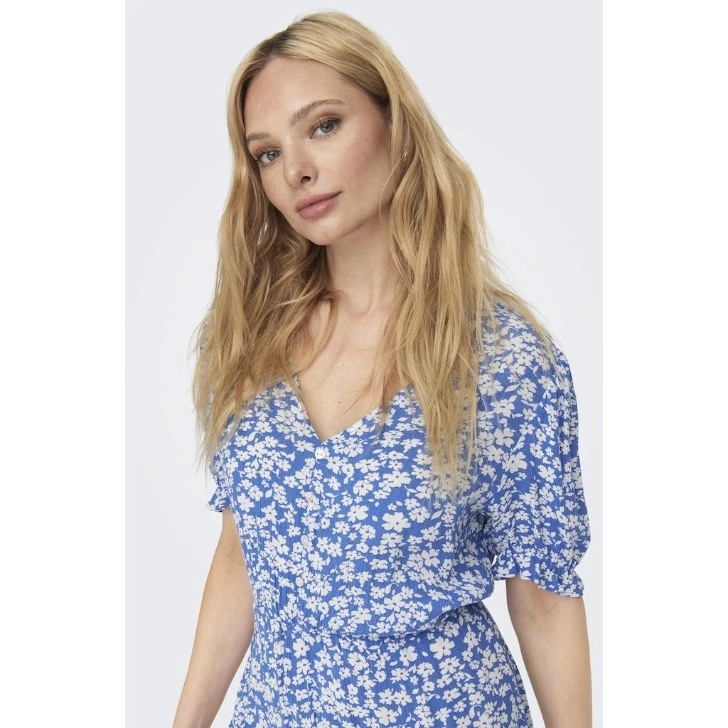 ONLY Dame Kjole ONLCHANTI - Marina WHITE FLOWER - Billede 5