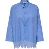 ONLY Dame Skjorte ONLGRACES - Blue Bonnet BRIGHT WHITE EMB.
