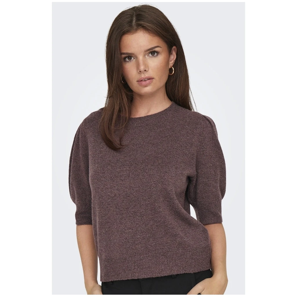 ONLY Dame Strik ONLRICA - Rose Brown Melange - Billede 5