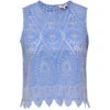 ONLY Dame Top ONLTULUM - Blue Bonnet BRIGHT WHITE EMB.